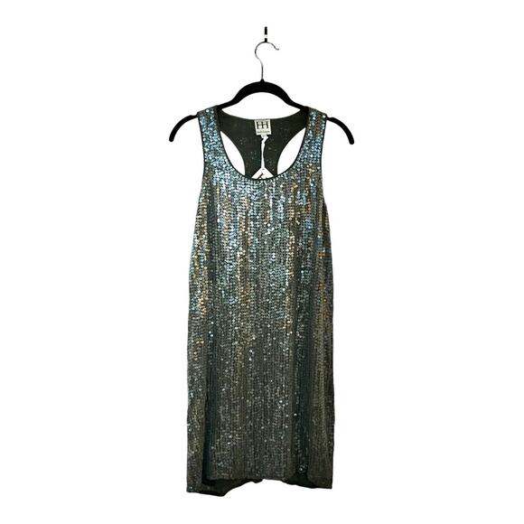 NWT Haute Hippie Sequin Slip Dress in Green Size XS - Picture 1 of 4